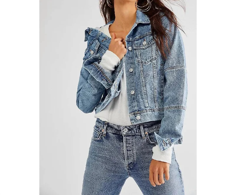 Don't Wait Rumors Denim Jacket In Light Indigo