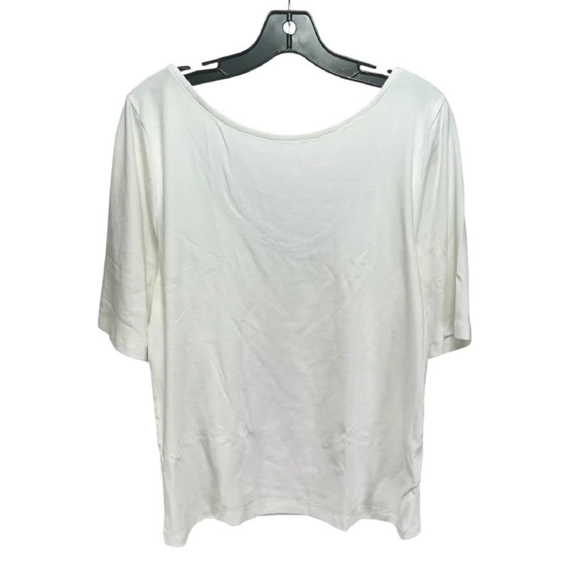 Scoop Back Top Short Sleeve Basic By Gap In White, Size: Xl