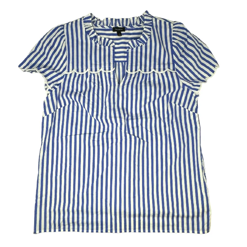 Extra Savings Striped Pattern Top Short Sleeve Talbots, Size S