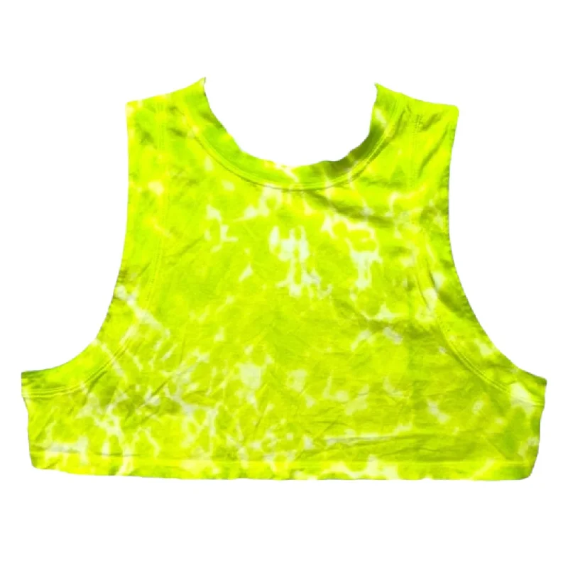 Stock Clearance All Yours Cropped Tank Top Marmoleado Tie Dye Highlight Yellow Lululemon, Size S