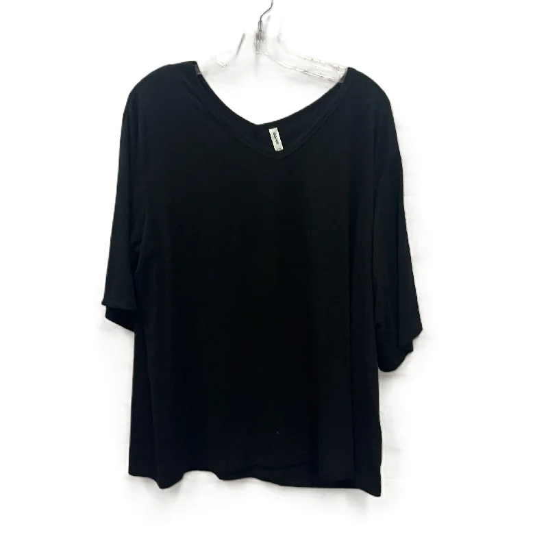 Amazing Deals Top 3/4 Sleeve By Sueani In Black, Size: 2x