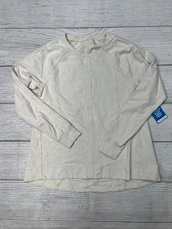 Top Long Sleeve By Athleta In Cream, Size: S