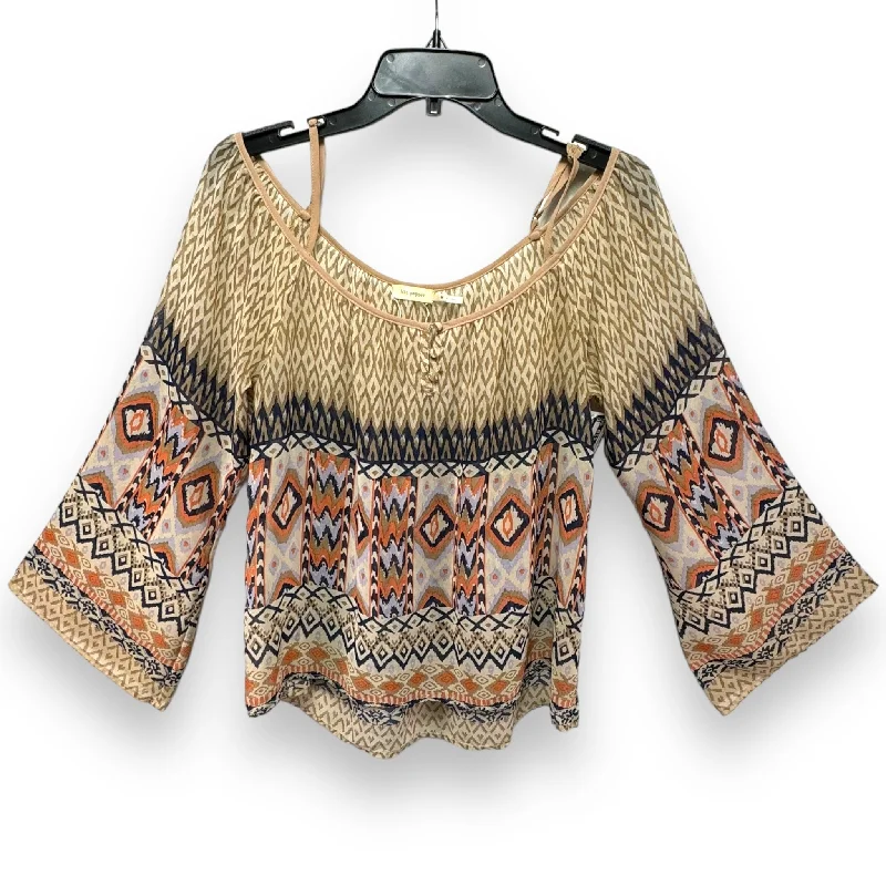Special Savings Printed Cold Shoulder Blouse By Blu Pepper In Multi-colored, Size: M