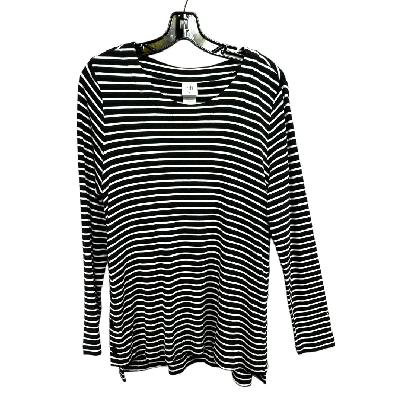 Members Only Top Long Sleeve By Cabi In Striped, Size: M