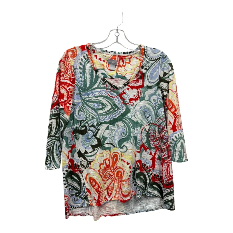 Inventory Reduction Top Long Sleeve By Chicos In Green, Size: S