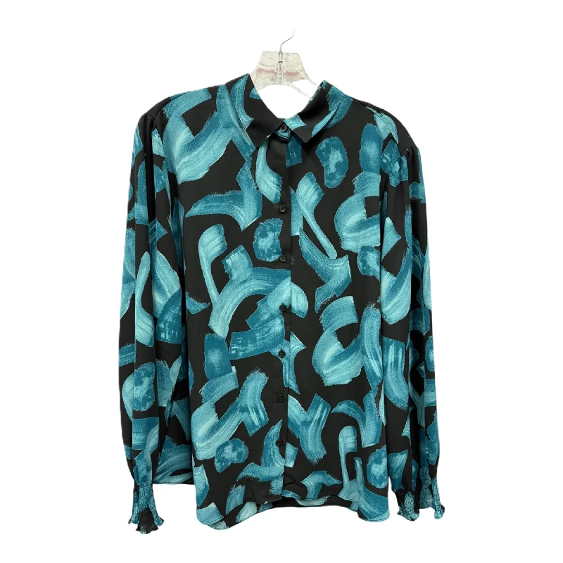 Fantastic Offers Top Long Sleeve By Chicos In Teal, Size: Xl