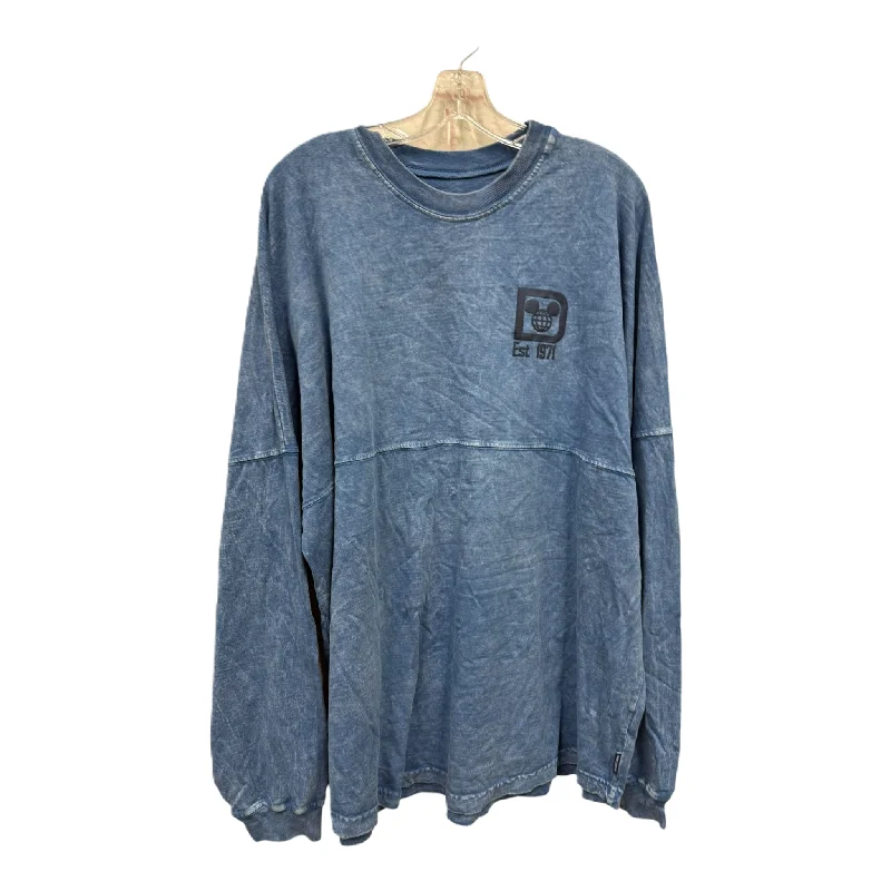 Steals and Deals Top Long Sleeve By Disney Store In Blue, Size: 1x