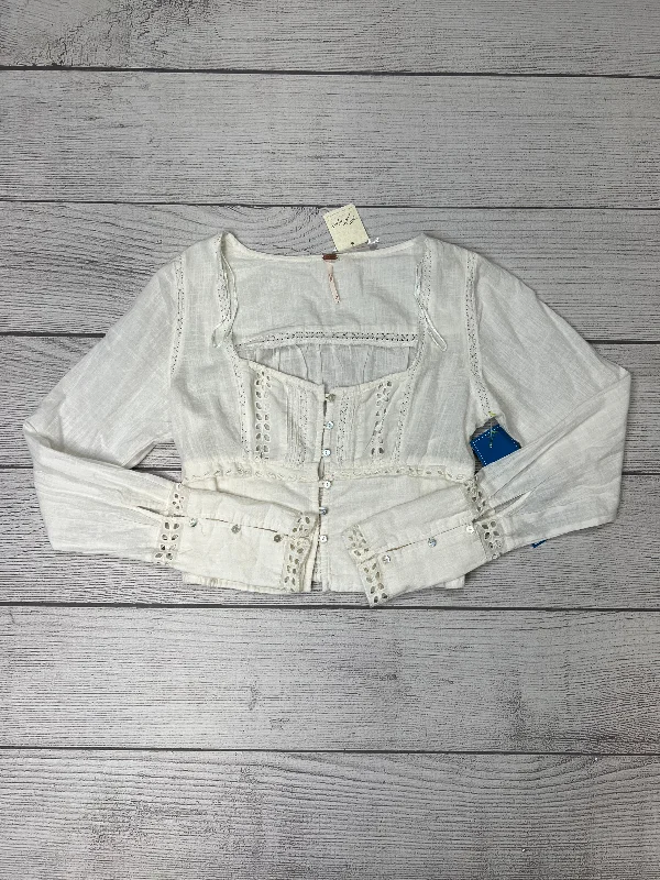 YEAR-End Clearance Top Long Sleeve By Free People In White, Size: Xs
