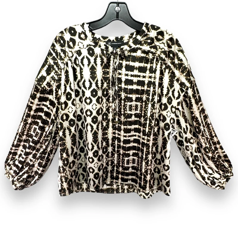 Act Fast Tie-Dyed Peasant Top By Inc In Tie Dye Print, Size: M