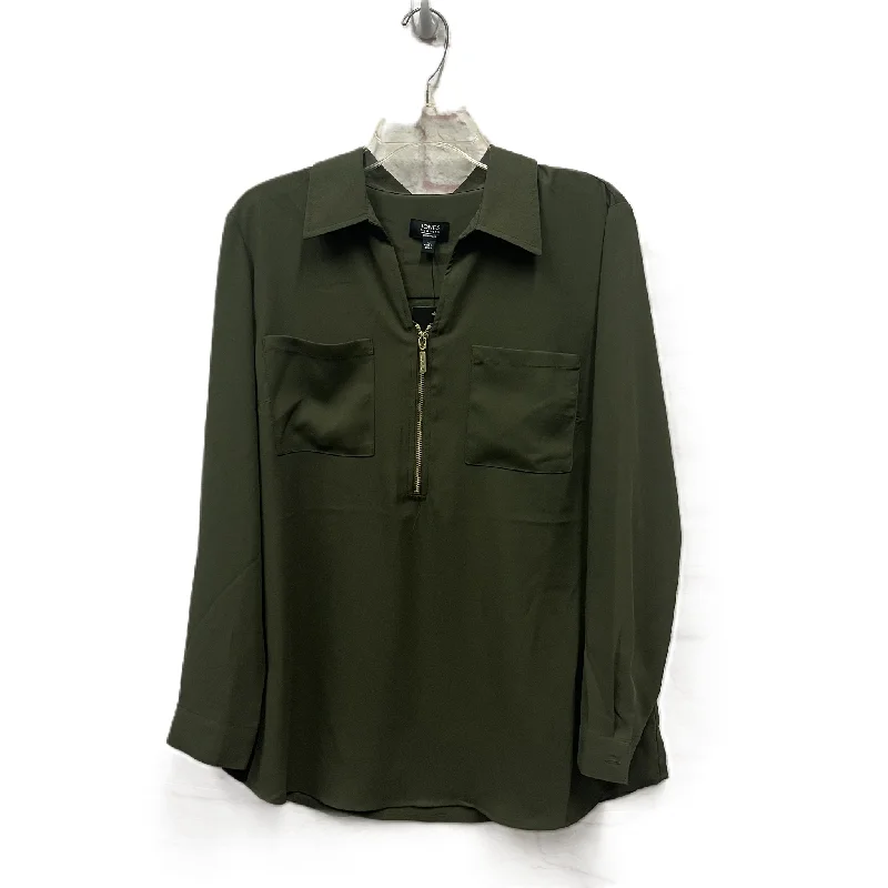 Bonus Savings Top Long Sleeve By Jones New York In Green, Size: L