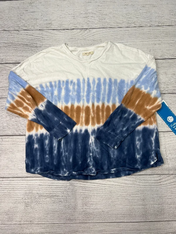 Price Cut Top Long Sleeve By Madewell In Tie Dye, Size: M