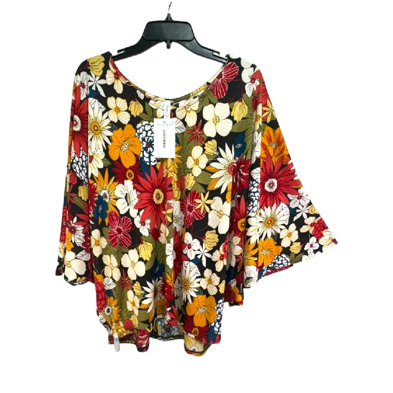 Seasonal Sale Top Long Sleeve By Shopin In Floral Print, Size: S
