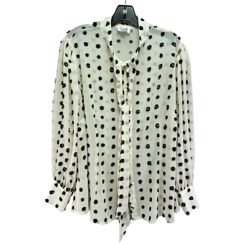 Today’s Special Top Long Sleeve By Unique Vintage In Polkadot Pattern, Size: 3x