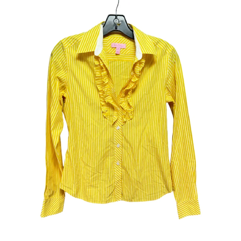 Limited Edition Jonni Shirt Designer By Lilly Pulitzer In Beach Blanket Stripe, Size: 4 Limited Edition Jonni Shirt Designer By Lilly Pulitzer In Beach Blanket Stripe, Size: 4