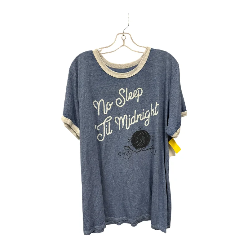 Exclusive Online Offer Top Short Sleeve By Disney Store In Blue, Size: 1x