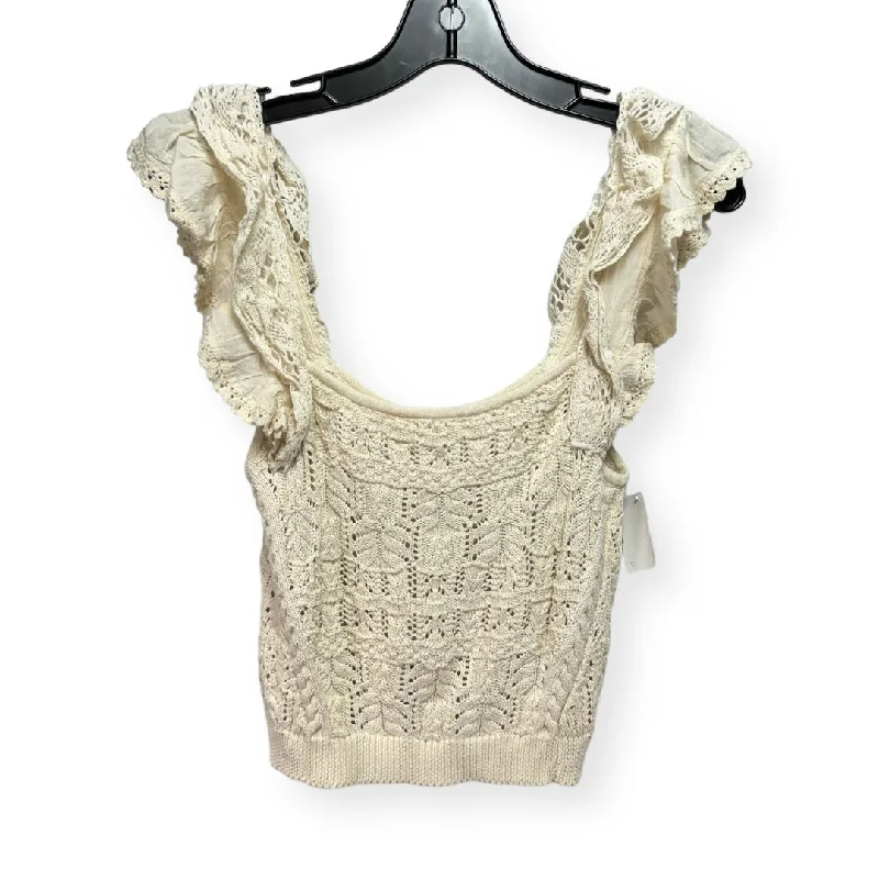 Lowest Price Top Sleeveless By Anthropologie In Cream, Size: M