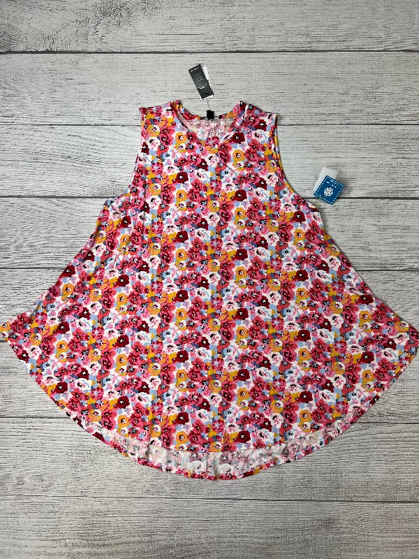 Online Only Top Sleeveless By Lane Bryant In Floral, Size: Xl