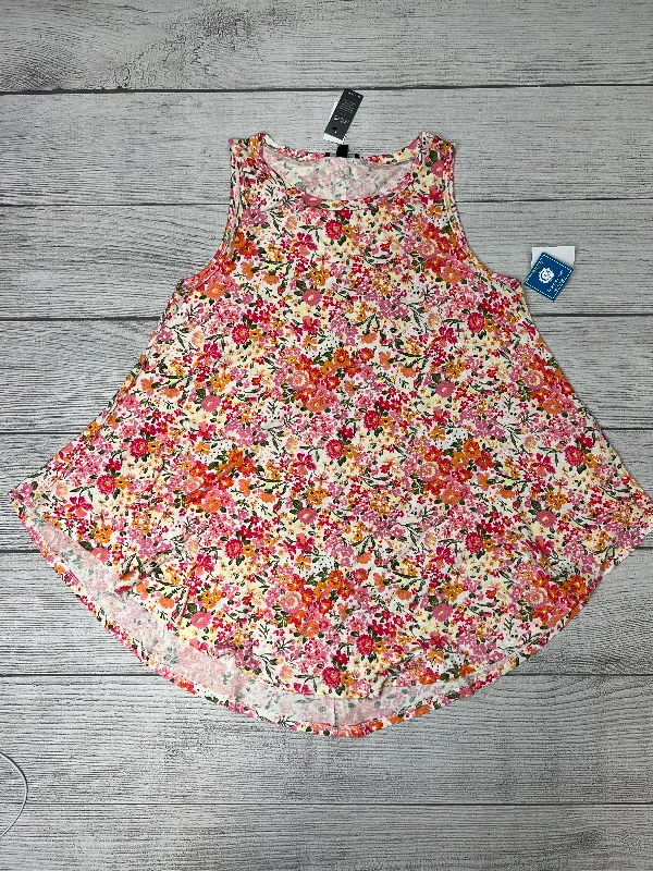 Super Bargain Top Sleeveless By Lane Bryant In Floral, Size: Xl