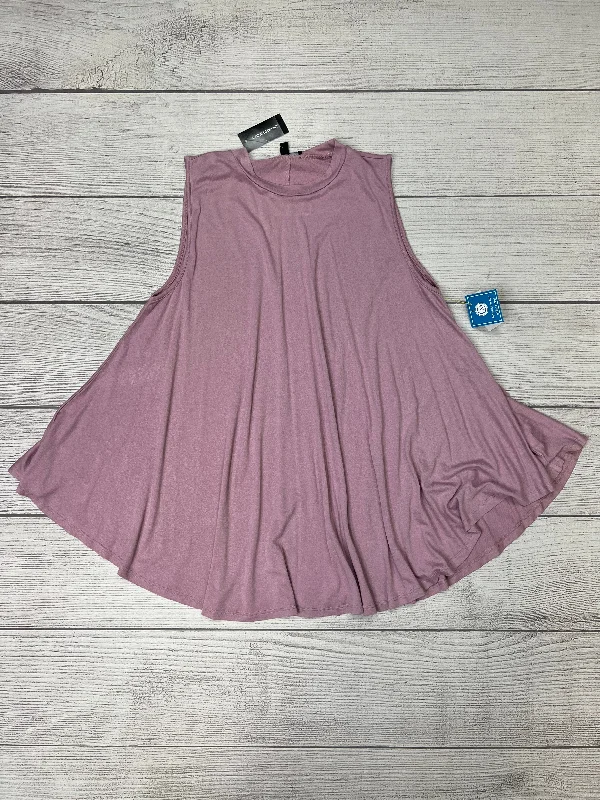 Today’s Deal Top Sleeveless By Lane Bryant In Pink Purple, Size: Xl