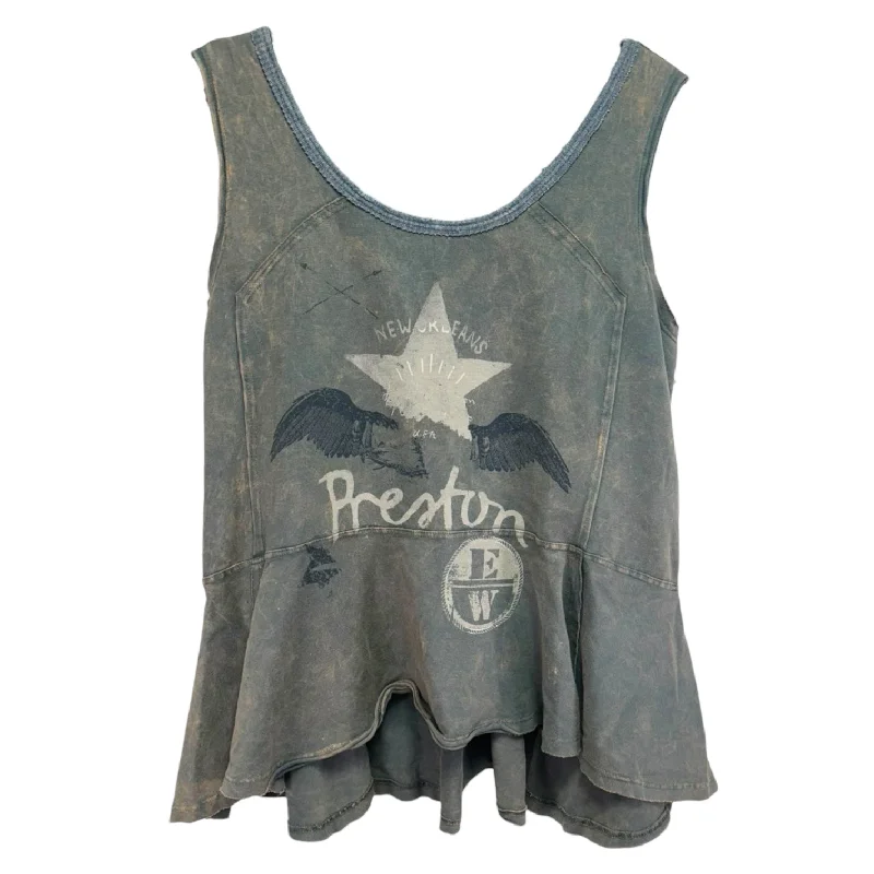 Referral Discount Preston New Orleans Sleeveless Peplum Top By We The Free In Grey, Size: S Referral Discount Preston New Orleans Sleeveless Peplum Top By We The Free In Grey, Size: S