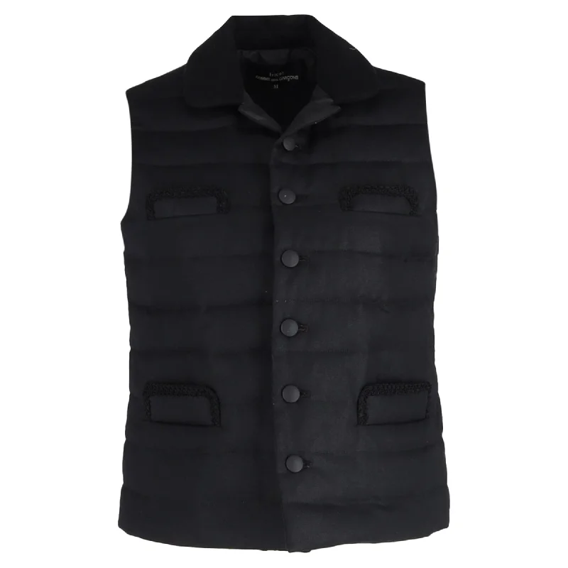 Quick Sale Tricot Comme des garçons Puffer Vest in Black Wool