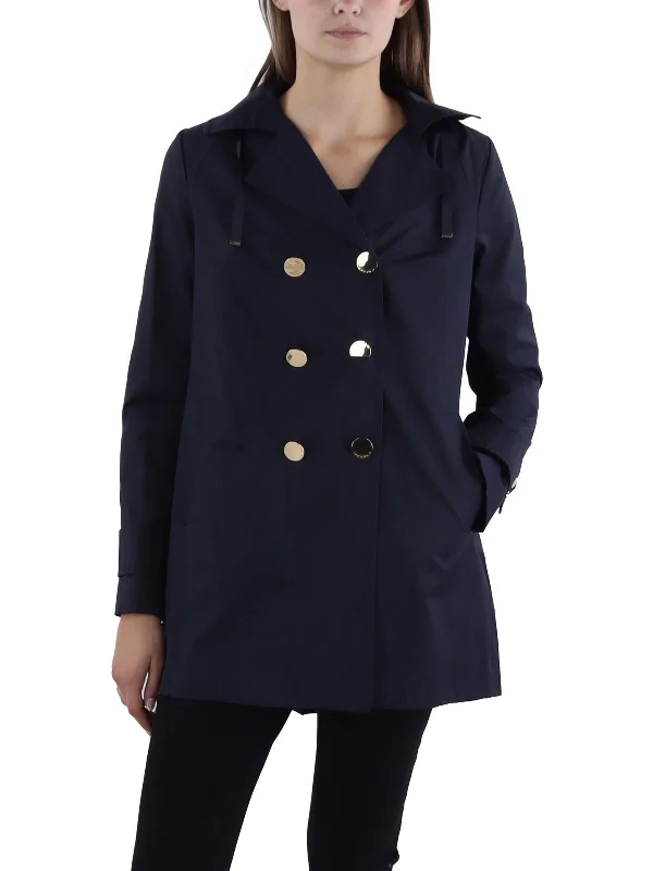 Anniversary Sale Womens Cotton Blend Double Brested Trench Coat