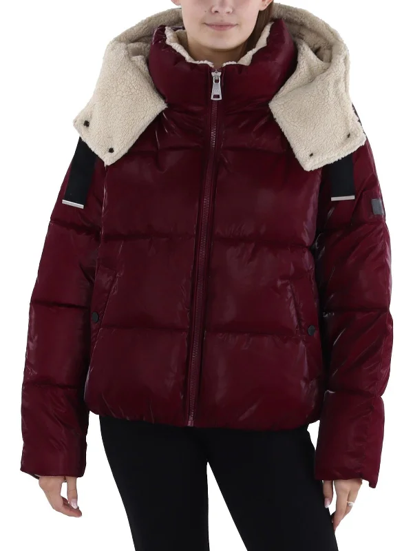 Price Drop Alert Womens Faux Fur Lined Quilted Puffer Jacket