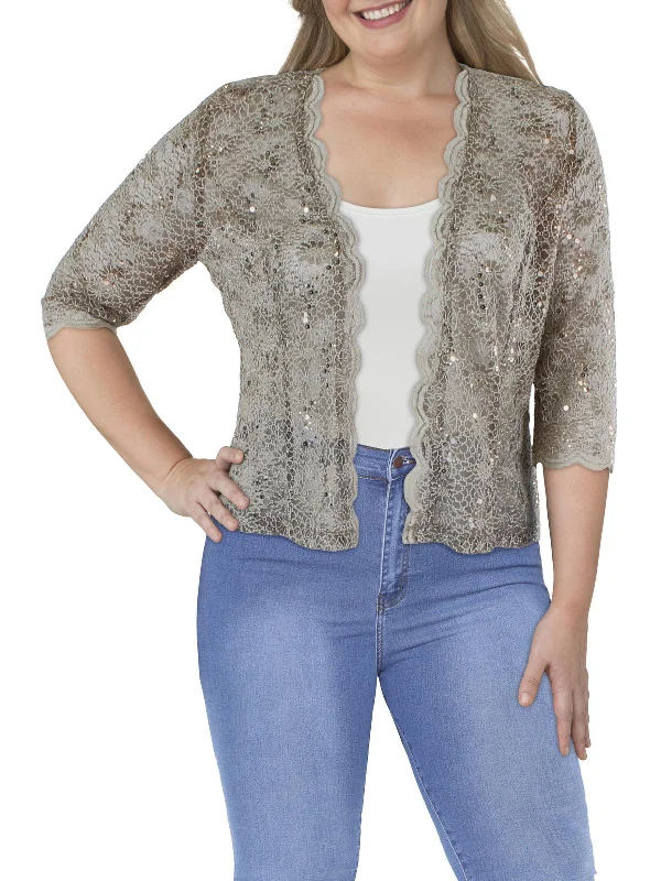 Bargain Prices Womens Lace 3/4 Sleeves Topper Jacket
