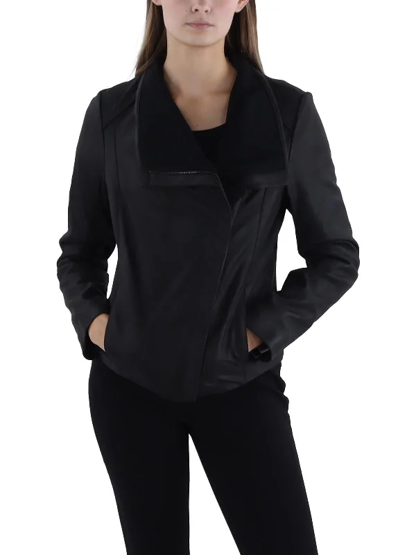 Special Buy Womens Leather Asymmetric Leather Jacket