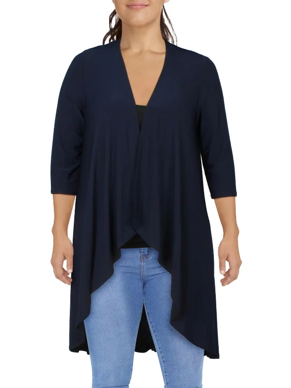 Super Deal Womens Open Front Drapey Collarless Blazer