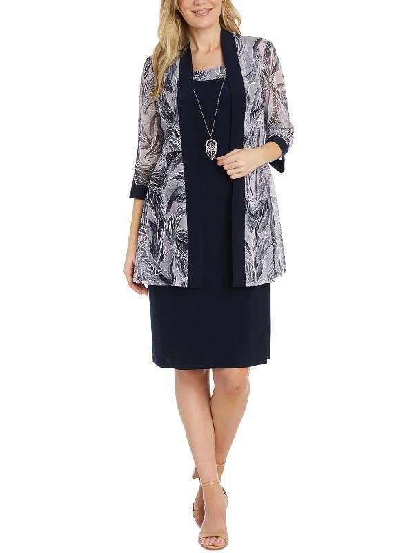 Take Advantage Womens Printed Polyester Open-Front Blazer
