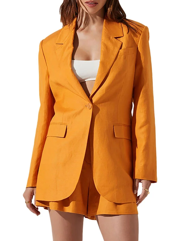 Womens Suit Separate Business One-Button Blazer