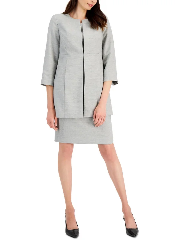 Price Break Womens Textured Polyester Open-Front Blazer