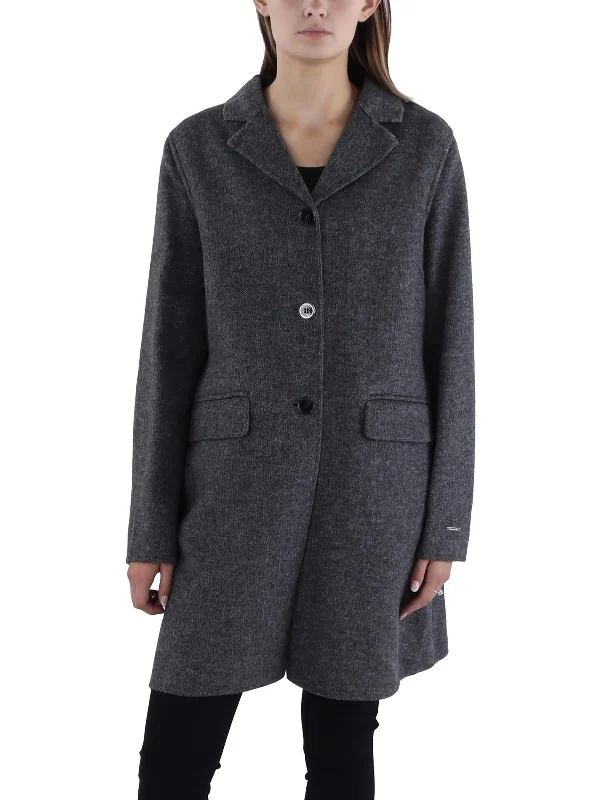 Sneak Peek Sale Womens Wool Blend Heathered Wool Coat
