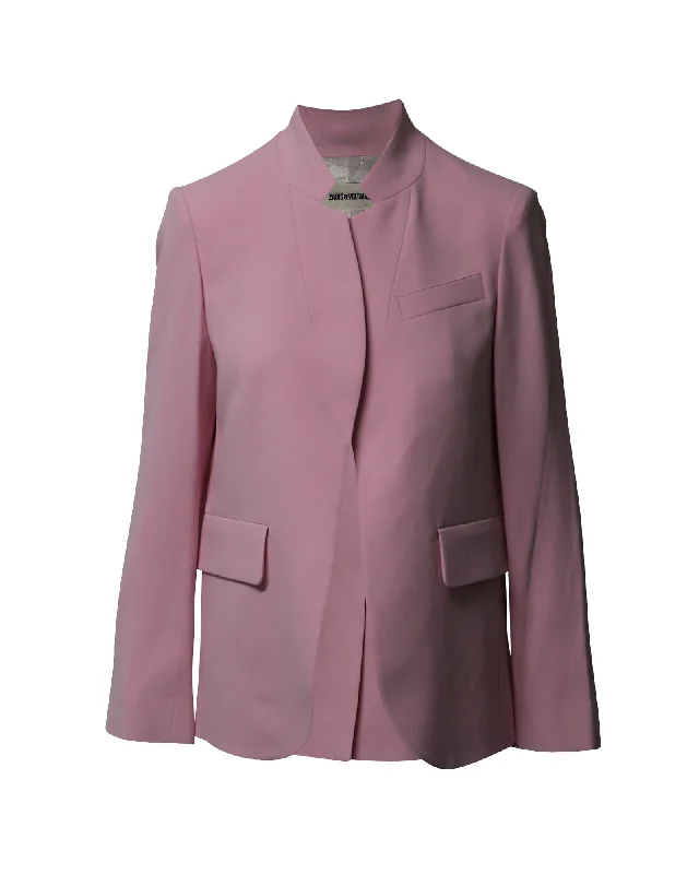 Zadig & Voltaire Very Crepe Jacket in Pink Acetate