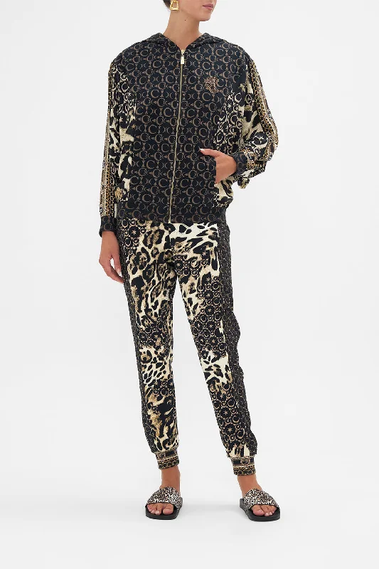 Don't Wait SILK MIX JERSEY ZIP FRONT SWEATER WILDCAT SOIREE