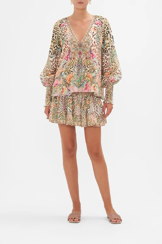 Year-End Sale SHIRRED CUFF BLOUSE QUEEN ATLANTIS