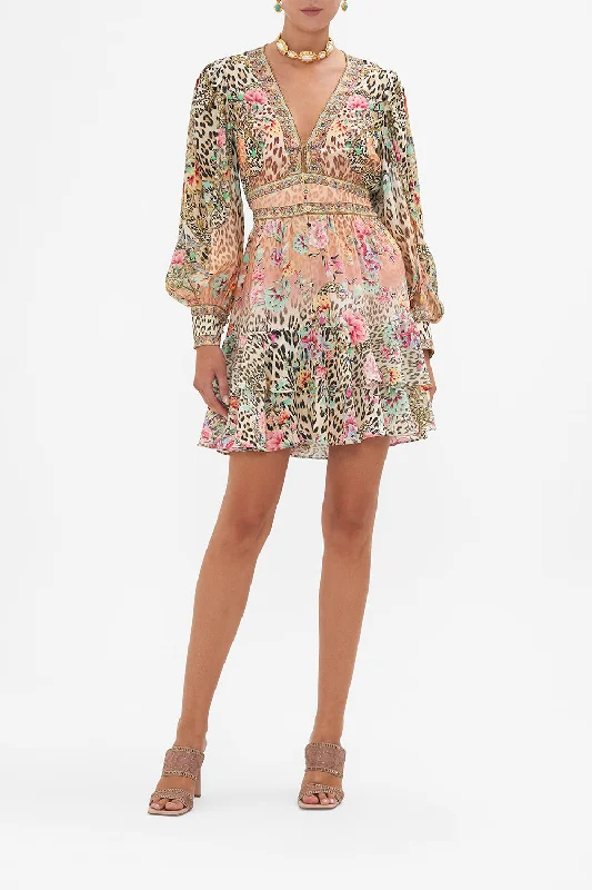 Weekend Deal BUTTON FRONT FRILL DRESS QUEEN ATLANTIS