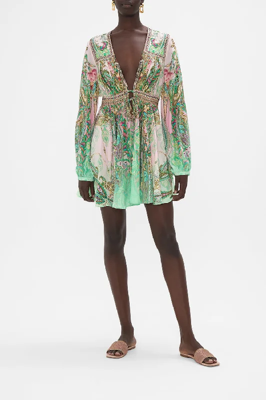 Season Finale Sale SHORT PEASANT DRESS LOST CITY