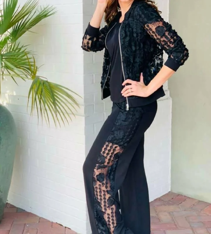 Limited Edition Alexa Black Palazzo Pant