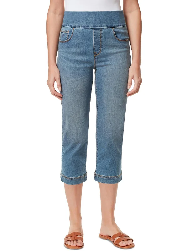 Closeout Sale Amanda Womens Mid-Rise Denim Capri Jeans