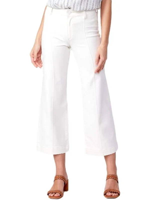 Price Fest Anessa Hem Center Front Pintuck Wide Leg Jean In Gold Coast