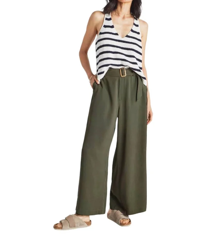 Big Savings Bennett Wide Leg Trouser In Olive