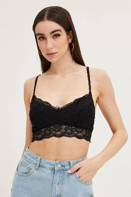 Deal Dash Black Bralette Lace