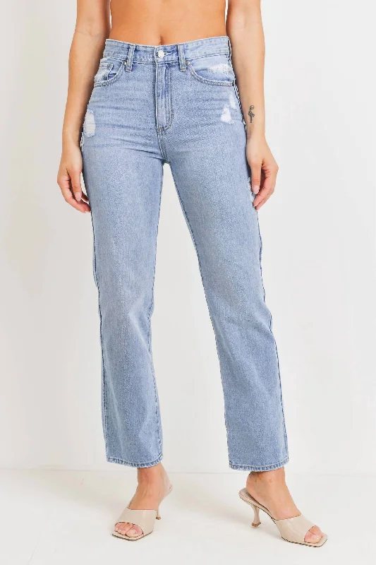 Steals and Deals Bobbi High Rise Dad Jeans In Medium Wash