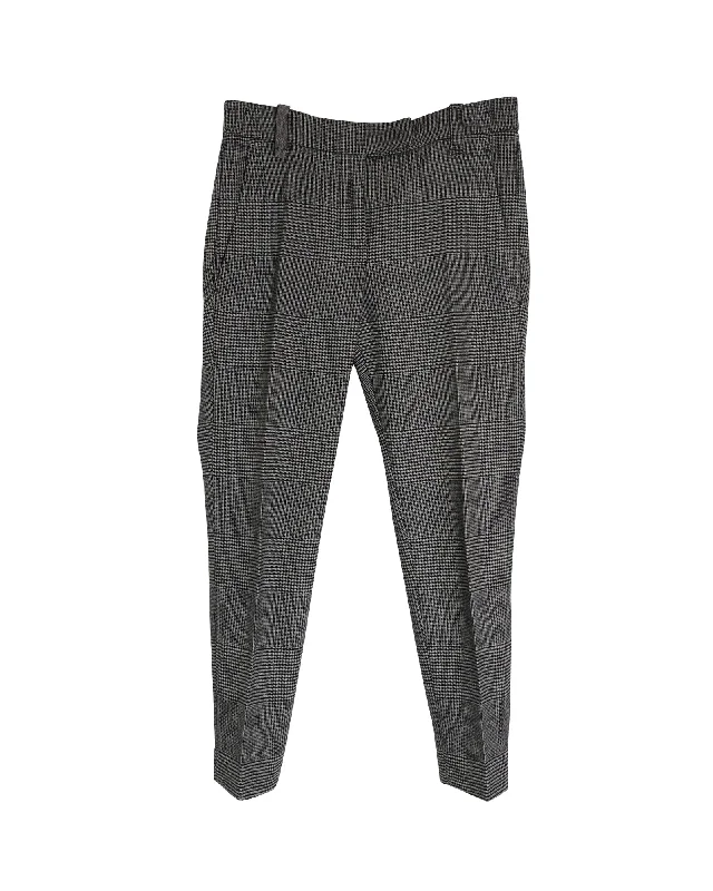 Price Blitz Brunello Cucinelli Prince of Wales Trousers in Grey Lana Vergine