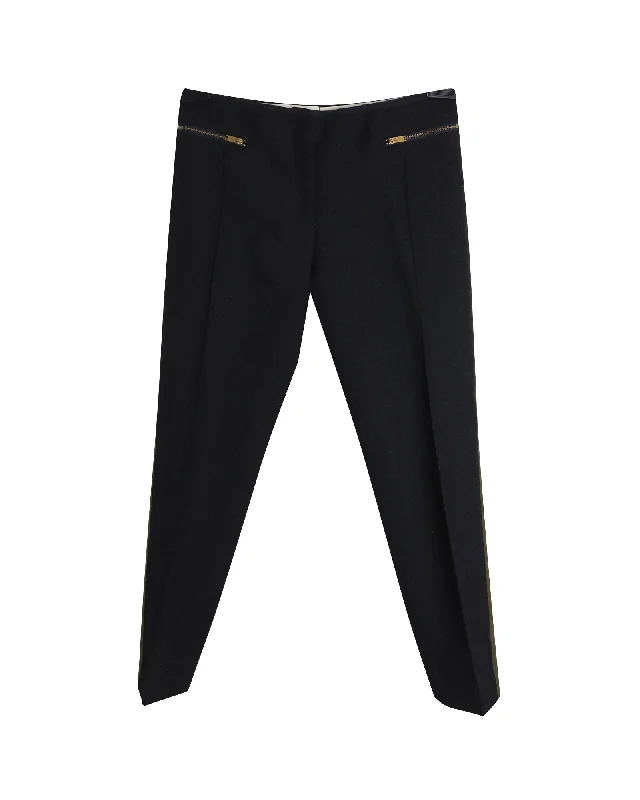Act Now Celine Zipped Pocket Trousers in Black Wool