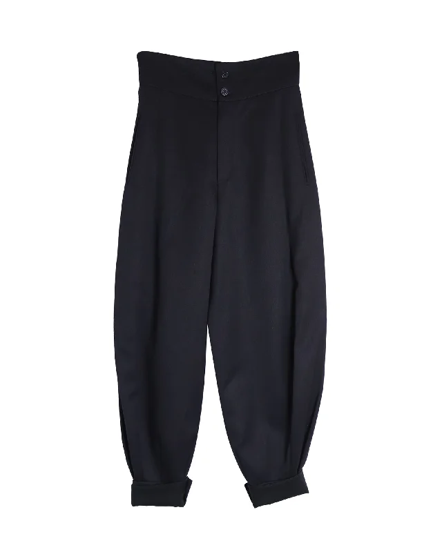 Deal Frenzy Chloe Tapered Leg Pants in Navy Blue Lana Vergine