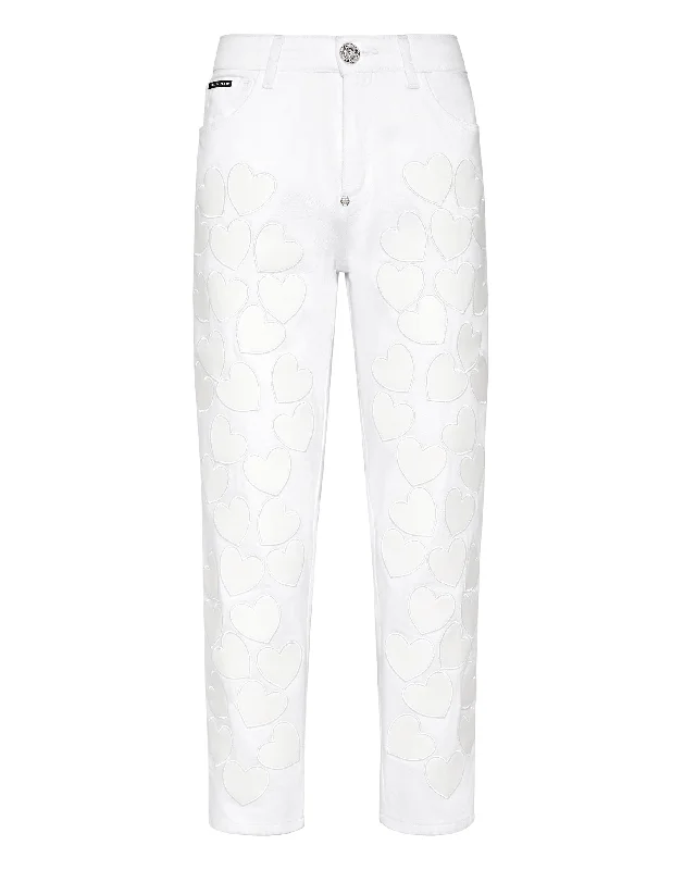 Savings Event Denim Trousers Mom Fit Heart