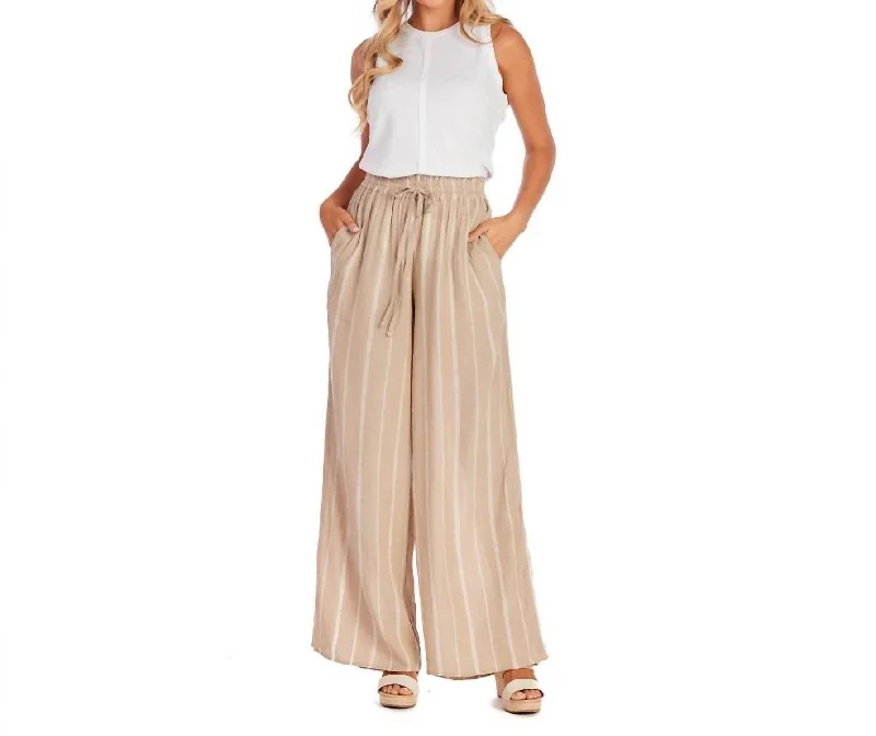Super Bargain Emily Smocked Trousers In Tan